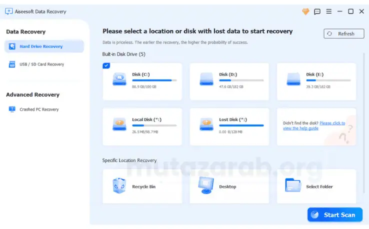 تحميل برنامج Aiseesoft Data Recovery